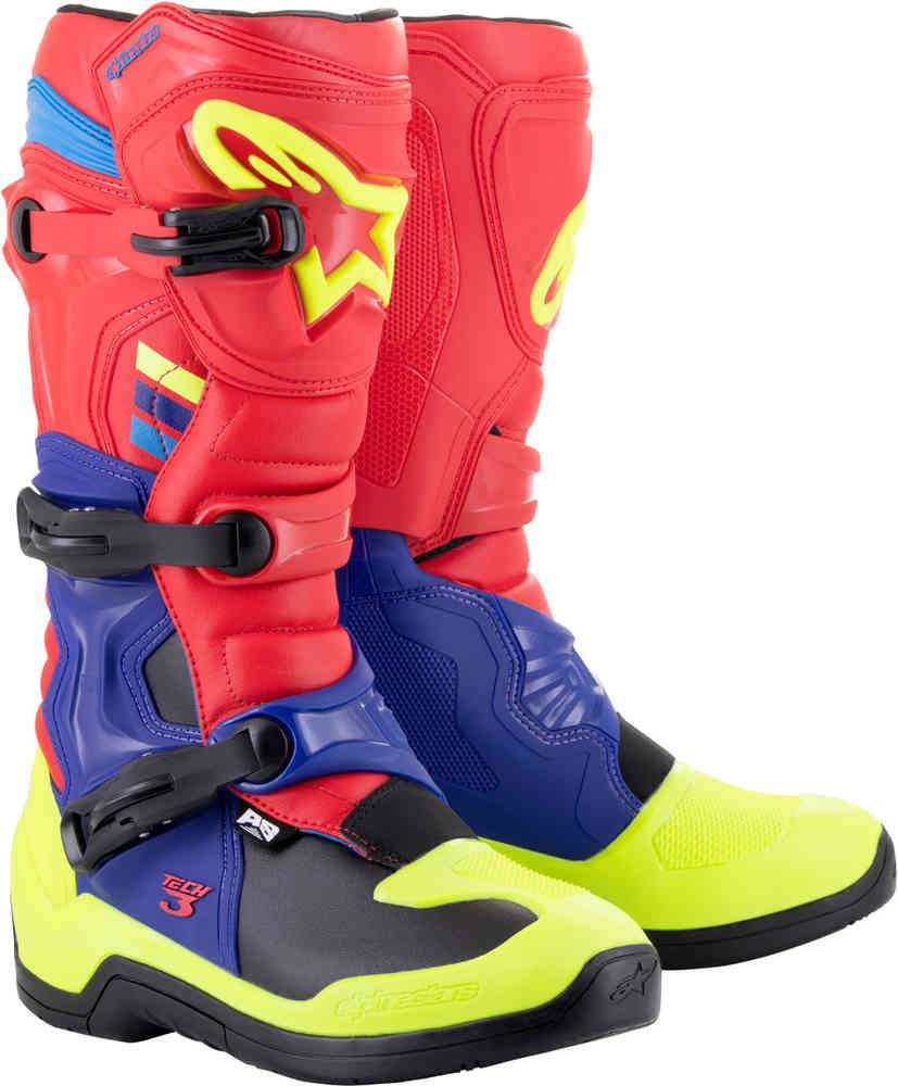 Alpinestars Tech 3 Red & Blue Boots : Delivery in 10 Days